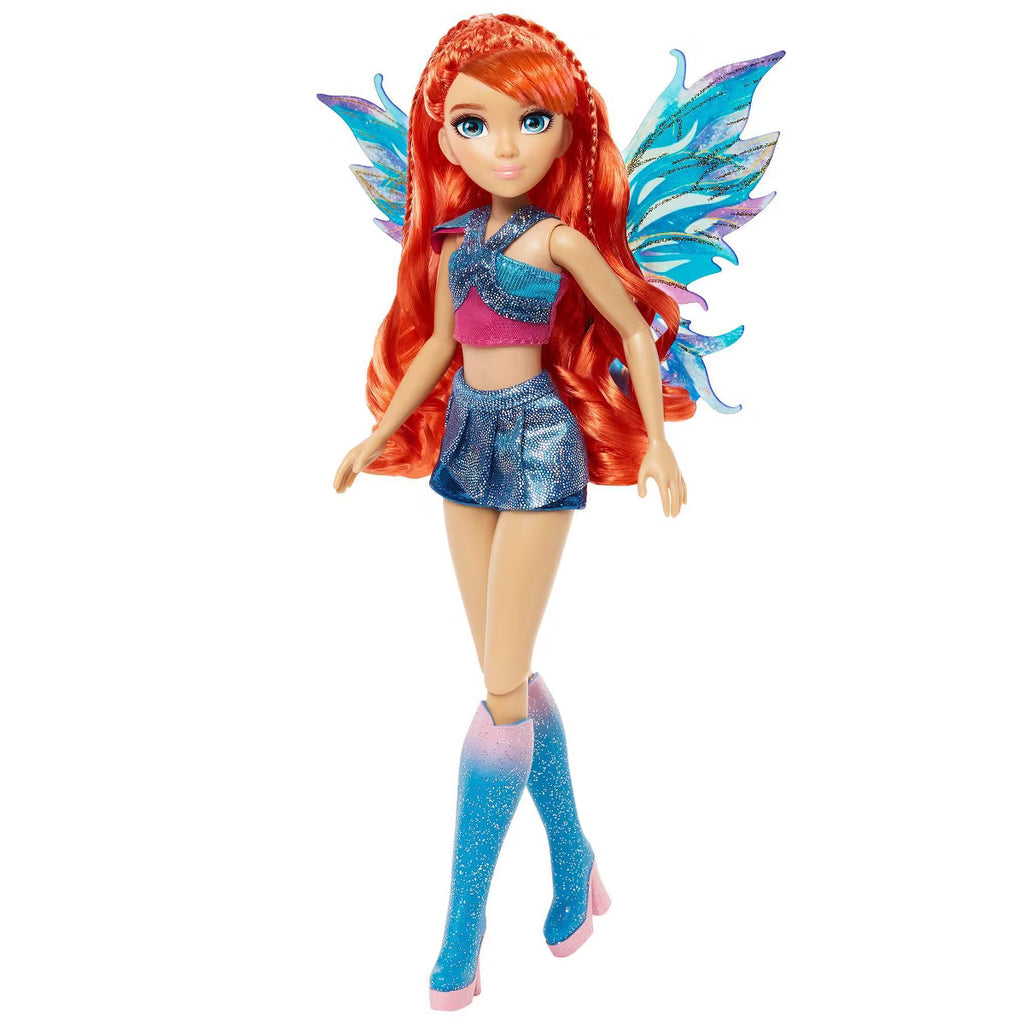 Winx Club Bloom Fairy 10.5" Fashion Doll with Glitter Outfit and Removable Wings