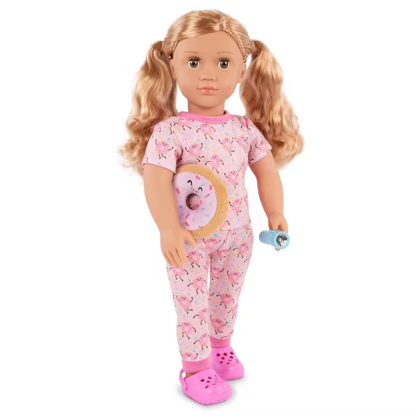 Our Generation Dreaming of Donuts Pink Pajama Outfit & Accessories for 18'' Dolls