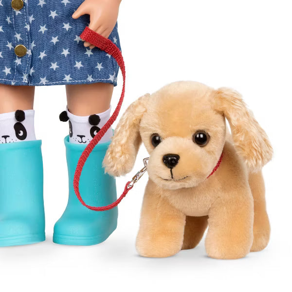Our Generation Hop In Dog Carrier & Pet Plush Puppy for 18" Dolls: Doll Accessories with Leash & Collar Set