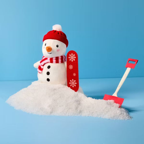 7.5" Snowman with Hat, Scarf and Snowboard Stuffed Animal - Gigglescape™