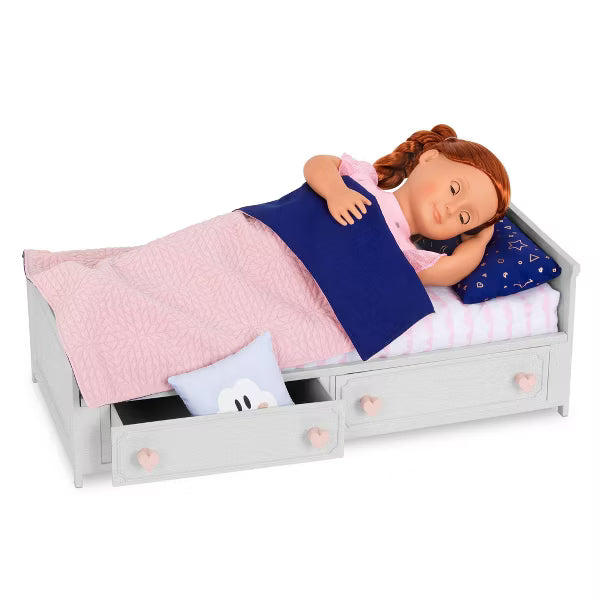Our Generation Starry Slumbers Platform Bed Furniture Accessory Set for 18" Dolls